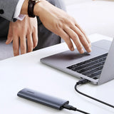 UGREEN Hard Drive Enclosure CM400 (10903), cu USB to Type-C Cable, USB-C to M.2 B-Key, pentru SSD SATA, 6Gbps, 2TB, Gri
