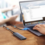 UGREEN Hard Drive Enclosure CM400 (10903), cu USB to Type-C Cable, USB-C to M.2 B-Key, pentru SSD SATA, 6Gbps, 2TB, Gri