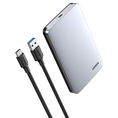 UGREEN Hard Drive Enclosure CM300 (70498), USB to USB-C Cable, HDD/SSD, SATA, Support ESD Anti-static, 6Gbps, Gri