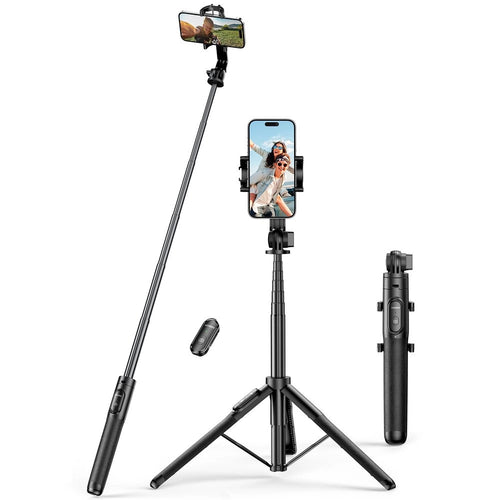 Selfie stick UGREEN LP586 (15062), cu Tripod Telescopic, Bluetooth Telecomanda, 4-7.2inch Devices, 1596mm, negru
