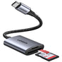 Cititor de carduri UGREEN Card Reader CM401 (80888), Type-C to TF/SD Card, 5Gbps, 2TB, 15cm Cable, gri