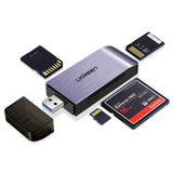 Cititor de carduri UGREEN Card Reader CM180 (50541), USB to SD/TF/CF/MS Card, Plug&Play, 512GB, 5Gbps, gri
