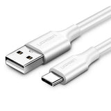 Cablu UGREEN de date US287 (60121), USB to Type-C, 3A, 18W, 1m, alb