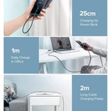 Cablu UGREEN de date US287 (60121), USB to Type-C, 3A, 18W, 1m, alb
