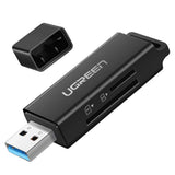 Cititor de carduri UGREEN Card Reader CM104 (40752), USB to SD/TF Card, 5Gbps, negru