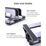 UGREEN Laptop Holder LP258 (60643), Dual-Slot Design, reglabil, Up to 15.6, Argintiu