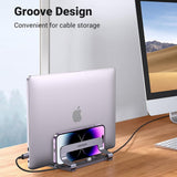 UGREEN Laptop Holder LP258 (60643), Dual-Slot Design, reglabil, Up to 15.6, Argintiu