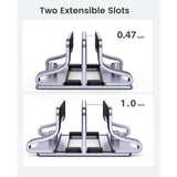 UGREEN Laptop Holder LP258 (60643), Dual-Slot Design, reglabil, Up to 15.6, Argintiu