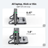 UGREEN Vertical Laptop Holder LP258 (20471), reglabil Stand, Single Slot, Up to 15.6, Argintiu