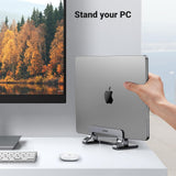 UGREEN Vertical Laptop Holder LP258 (20471), reglabil Stand, Single Slot, Up to 15.6, Argintiu