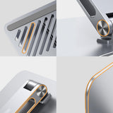 UGREEN Laptop Holder LP339 (40291), reglabil, pliabil, Secure Hold, Fast Heat Dissipation, Aluminum, 13-17.3, Argintiu
