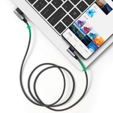 Cablu UGREEN de date Right Angle US176 (20857), USB to Type-C, Incarcare rapida, 18W, 3A, 2m, gri