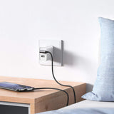 Cablu UGREEN de date Right Angle US176 (20856), USB to Type-C, Incarcare rapida, 18W, 3A, 1m, gri