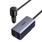 Incarcator auto UGREEN EC706 (35571), cu Splitter, USB, 3x Type-C, 150W, GaN, Incarcare rapida, 1m, negru