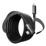 Cablu UGREEN de date US551 (90629), Incarcare rapida, USB-C to USB-C Angled, pentru VR, Gaming, Oculus Quest, 5Gbps, 60W, 5m, negru