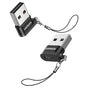 Adaptor UGREEN Adapter US280 (50568), USB to USB-C, Sync & Charge, Lanyard, 480Mbps, Negru