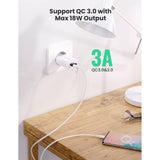 Adaptor UGREEN Adapter US280 (50568), USB to USB-C, Sync & Charge, Lanyard, 480Mbps, Negru