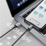 Cablu UGREEN de date US199 (60156), USB to Lightning, Incarcare rapida 2.4A, 480Mbps, 1m, gri