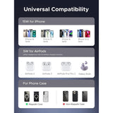 Incarcator wireless UGREEN W710 (45382), MagSafe-Compatible, pentru iPhone, AirPods, cu Type-C Cable, Qi2, 20W, negru