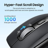Mouse wireless UGREEN M751 (45792), 2.4Ghz, Bluetooth 5.4, High-Speed Scroll, 1000/1600/2400/3200/5000DPI, negru