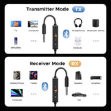 Adaptor UGREEN Transmitter Audio Adapter BT303 (45236), cu Mic, USB to Jack 3.5mm, Bluetooth 5.4, LED Display