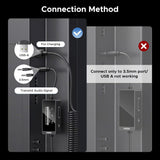 Adaptor UGREEN Transmitter Audio Adapter BT303 (45236), cu Mic, USB to Jack 3.5mm, Bluetooth 5.4, LED Display