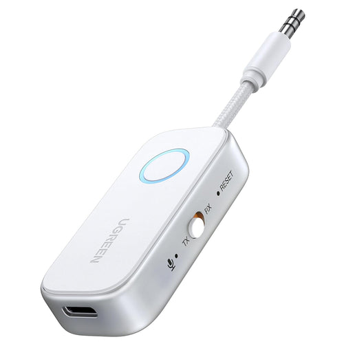 Adaptor UGREEN Audio Receiver CM872 (45812), Jack 3.5mm, Microphone, BT, USB-C, 300mAh, Tx/rx Mode, 18hrs Playback, Alb