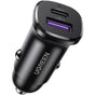 Incarcator auto UGREEN EC305 (25845), USB, Type-C, 30W, LED Light, Practical Design, negru