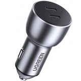 Incarcator auto UGREEN CD213 (70594), 2x USB-C, Incarcare rapida, 60W, LED Light, Thermal Guard, albastru