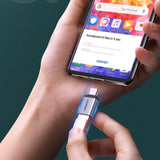 Adaptor UGREEN OTG Adapter US270 (50283), Type-C to USB, Plug si Play, 5Gbps, Anti-Lost Design cu Lanyard, Gri