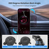 Suport auto Techsuit MagProX (S12), pentru Bord, MagSafe Compatibil, 360A° Rotatie, Ventuza Mounting Baza, negru