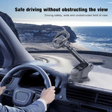 Suport auto Techsuit MagProX (S12), pentru Bord, MagSafe Compatibil, 360A° Rotatie, Ventuza Mounting Baza, negru