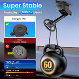 Suport auto Techsuit MagProX (S12), pentru Bord, MagSafe Compatibil, 360A° Rotatie, Ventuza Mounting Baza, negru