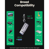 Adaptor UGREEN OTG Adapter US276 (50533), USB to Type-C, Audio Support, 3A, QC3.0, FCP, AFC, 5Gbps, cu Lanyard, Gri