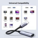 Adaptor UGREEN Adapter CM297 (70444), Audio-Video, USB-C to HDMI, 4K@60Hz, Plug & Play, Windows, Linux, Macos, 10cm, Gri