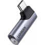 Adaptor UGREEN Audio Adapter CM460 (20194), Type-C to 3.5mm Jack, DAC Chip, Aluminum, Gri