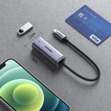 Adaptor UGREEN Ethernet Adapter CM483 (40322), USB-C to RJ45 LAN Port, Plug & Play, Windows, Linux, Macos, 1000Mbps