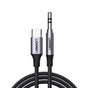 Cablu audio UGREEN CM450 (20192), Type-C to 3.5mm Jack, DAC Chip, Plug&Play, Flexible, High Durability, 1m, gri