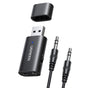 Adaptor UGREEN Audio Receiver CM523 (60300), Jack 3.5mm Cable Included, USB, Bluetooth 5.1, Tx/rx Mode, Negru