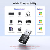 Adaptor UGREEN Wireless Adapter CM748 (45134), USB Bluetooth 5.4, Plug And Play, High-Fidelity Audio, Compact Size