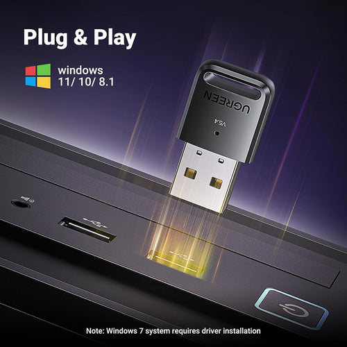 Adaptor UGREEN Bluetooth Adapter CM748 (35058), USB, Bluetooth 5.4, Plug&play, Negru