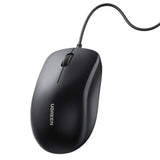 Mouse wireless UGREEN Wired Mouse MU007 (90789), USB, Ergonomic Design, Plug&Play, 1200DPI, 1.5m, negru