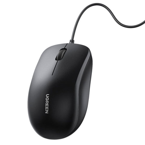 Mouse wireless UGREEN Wired Mouse MU007 (90789), USB, Ergonomic Design, Plug&Play, 1200DPI, 1.5m, negru