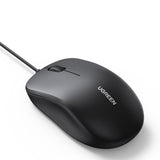Mouse wireless UGREEN Wired Mouse MU007 (90789), USB, Ergonomic Design, Plug&Play, 1200DPI, 1.5m, negru