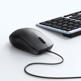 Mouse wireless UGREEN Wired Mouse MU007 (90789), USB, Ergonomic Design, Plug&Play, 1200DPI, 1.5m, negru