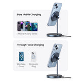 Incarcator wireless UGREEN CD317 (90668), 2in1, pentru iPhone si AirPods, Type-C, N52 Magnet, Qi, 20W, negru