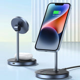 Incarcator wireless UGREEN CD317 (90668), 2in1, pentru iPhone si AirPods, Type-C, N52 Magnet, Qi, 20W, negru