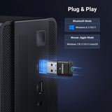 Adaptor UGREEN Bluetooth Adapter BT301 (35994), cu Mouse Jiggler Function, USB, Bluetooth 5.3, Plug&play, Negru