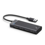 Hub USB UGREEN CM653 (15548), USB to 4x USB, 1x Type-C Power Supply, 5Gbps, LED Light Indicator, negru