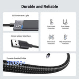 Hub USB UGREEN CM653 (15548), USB to 4x USB, 1x Type-C Power Supply, 5Gbps, LED Light Indicator, negru